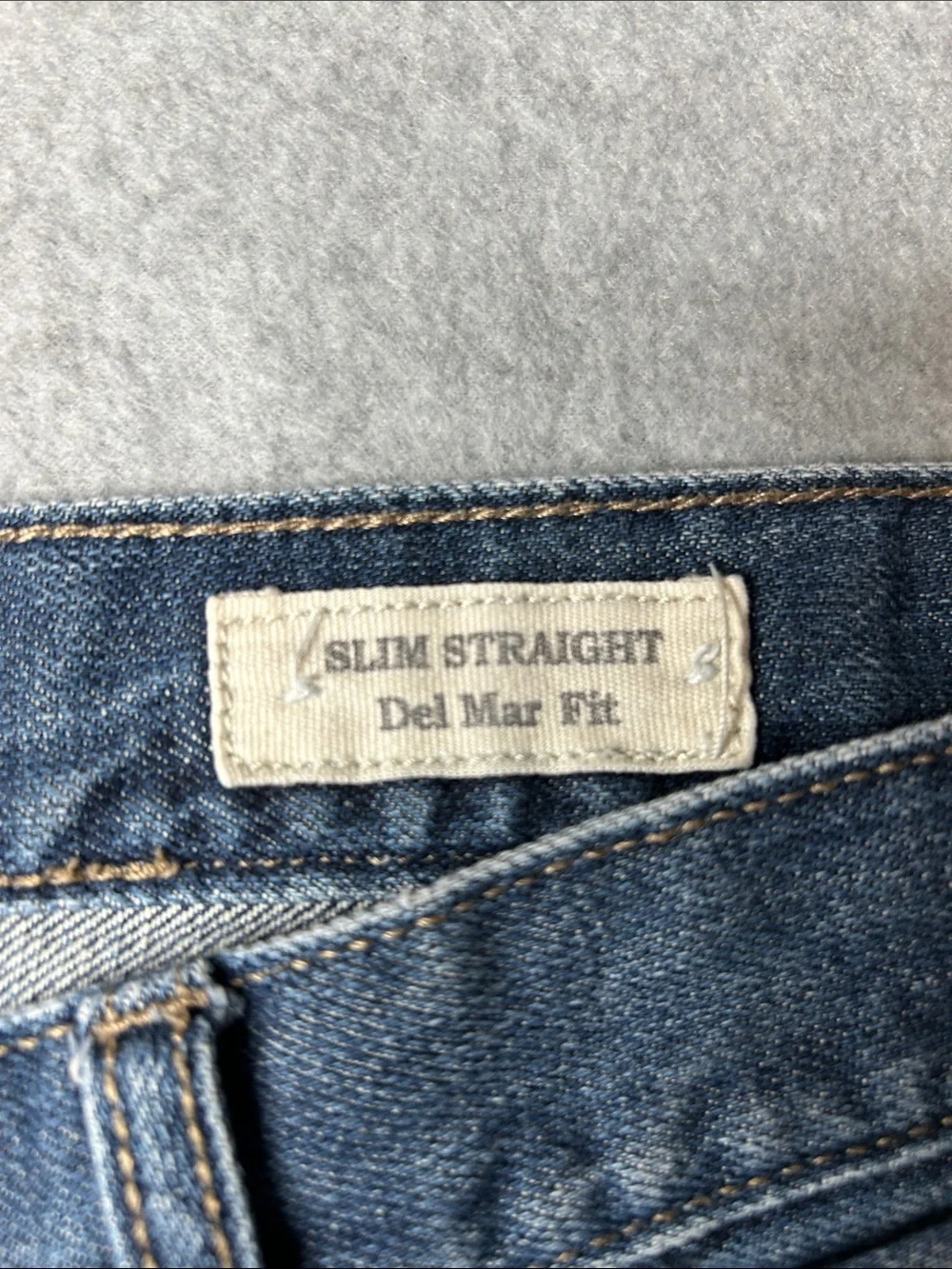 GUESS Straight-Leg Mid Blue Denim Jeans‎